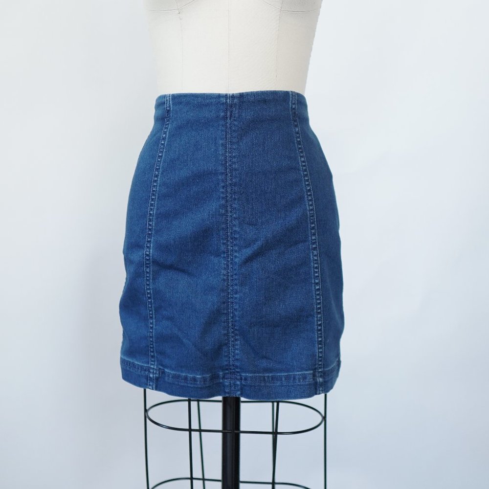 Free People Denim Skirt 6 A Line American Classic